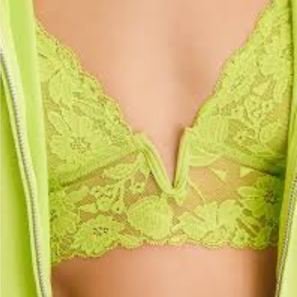 Aerie Wildflower Lace Triangle Bralette NWT